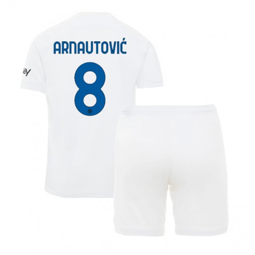 Dres Inter Milan Marko Arnautovic #8 Gostujuci za djecu 2023-24 Kratak Rukav (+ kratke hlače)